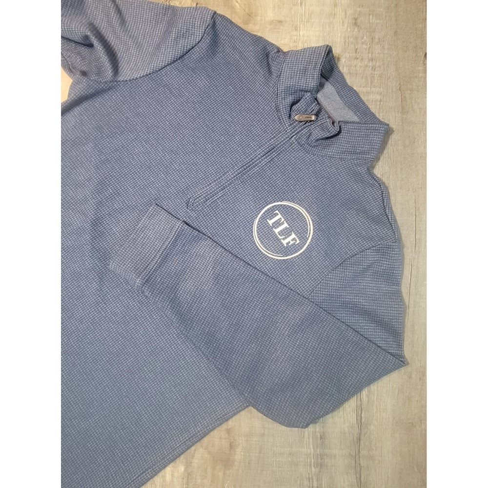 Vineyard‎ Vines OTG Bluffs Quarter-Zip Pullover Blue Textured Mens M 1K004693